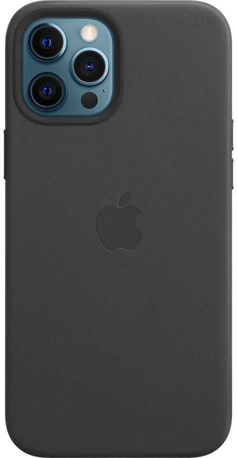 Чехол Leather Case качество Lux для iPhone 12 Pro Max черный (оригинал)